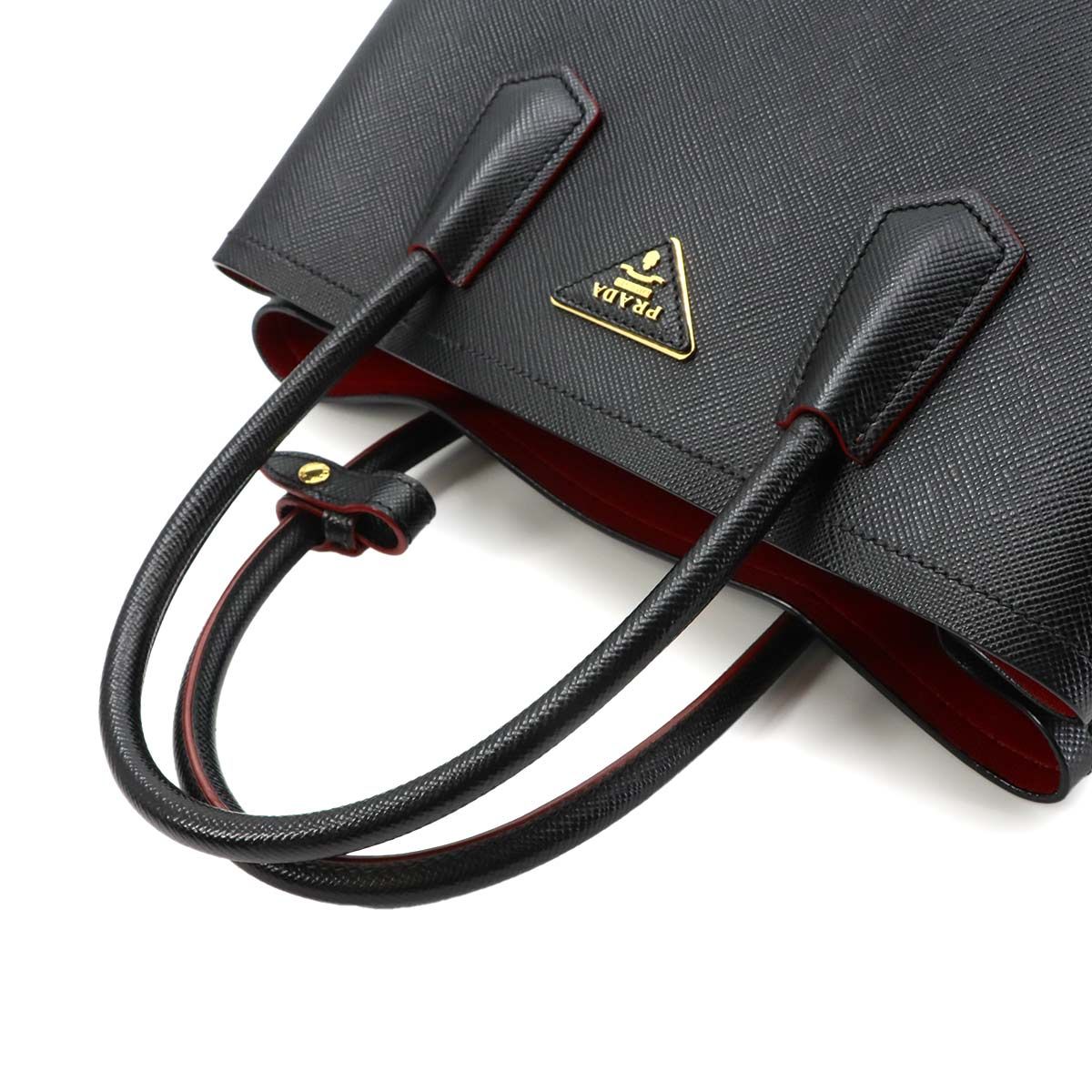 新品同様 プラダ PRADA 2way トート ショルダー バッグ サフィアーノ