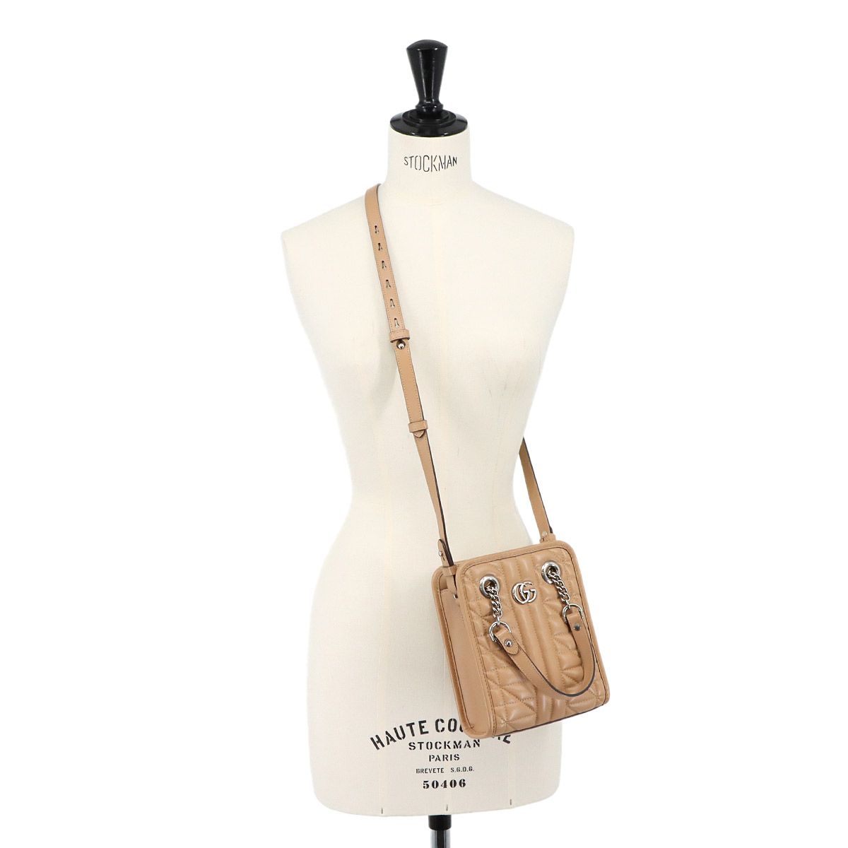 新品同様 グッチ GUCCI GGマーモント キルティング ミニ 2way ハンド