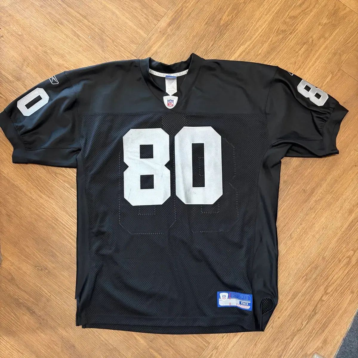 N48 NFL レイダース ブラック ジャージ 半袖