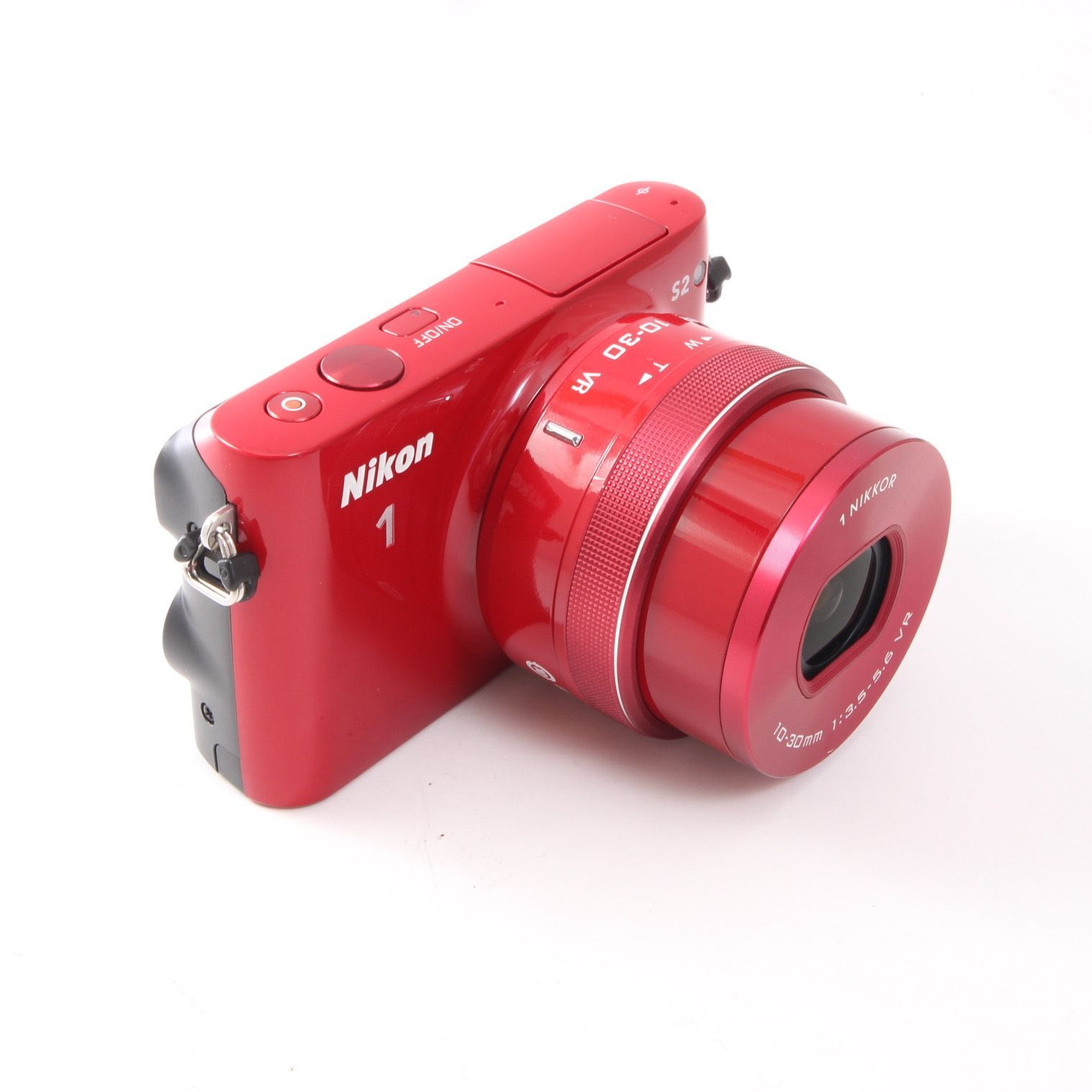 ニコン Nikon1 S2 レッド + 10-30mm 標準パワーズームレンズセット 