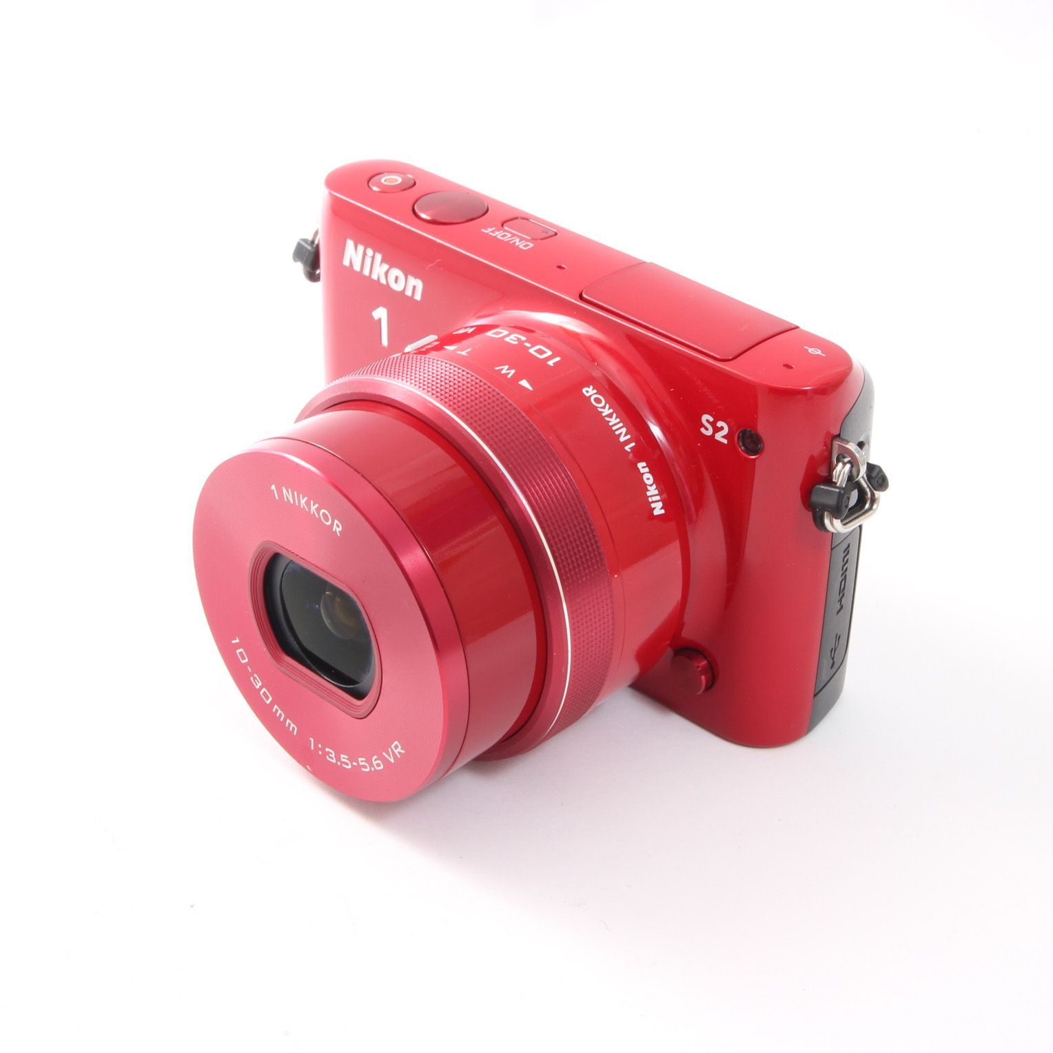 ニコン Nikon1 S2 レッド + 10-30mm 標準パワーズームレンズセット 