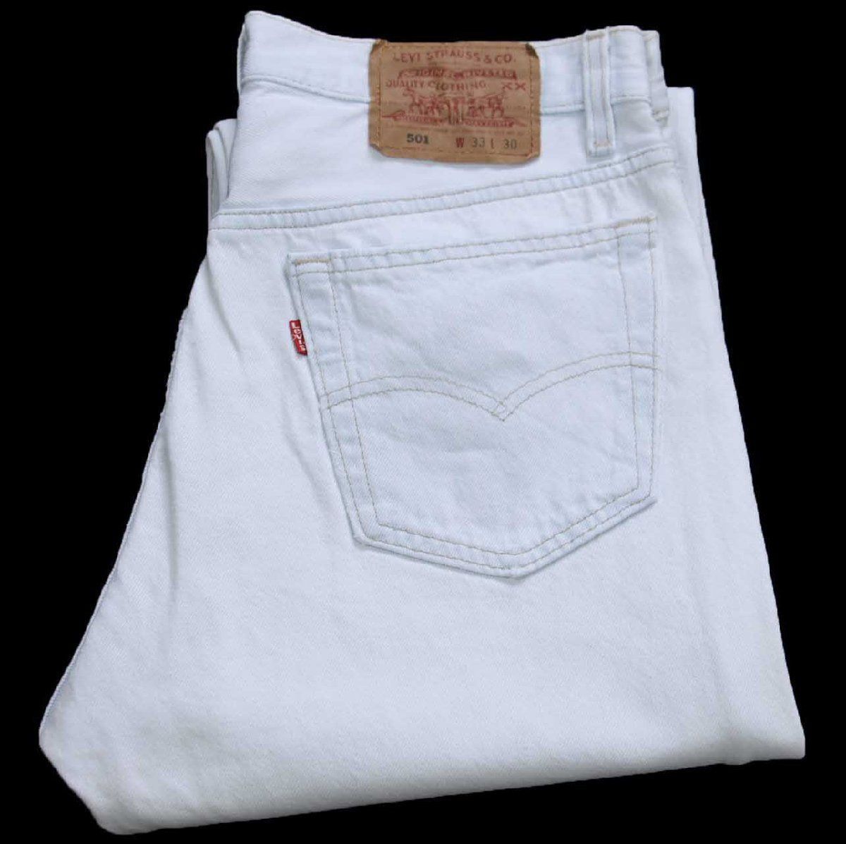 90s USA製 Levi'sリーバイス 501 デニムパンツ アイスブルー W33 L30★214 オールド ビンテージ ジーンズ ストレート 6,840円