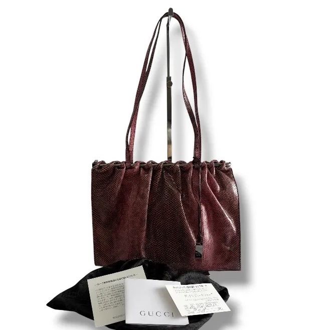 GUCCI by Tom Ford 1999 Collection Python Leather Shoulder Bag 
