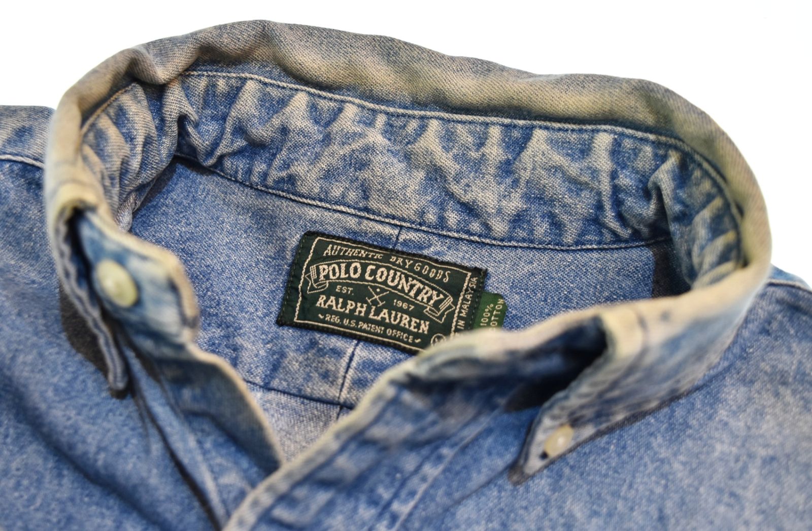 ラルフローレン RalphLauren -90s POLO COUNTRY L/S Denim Shirt BD