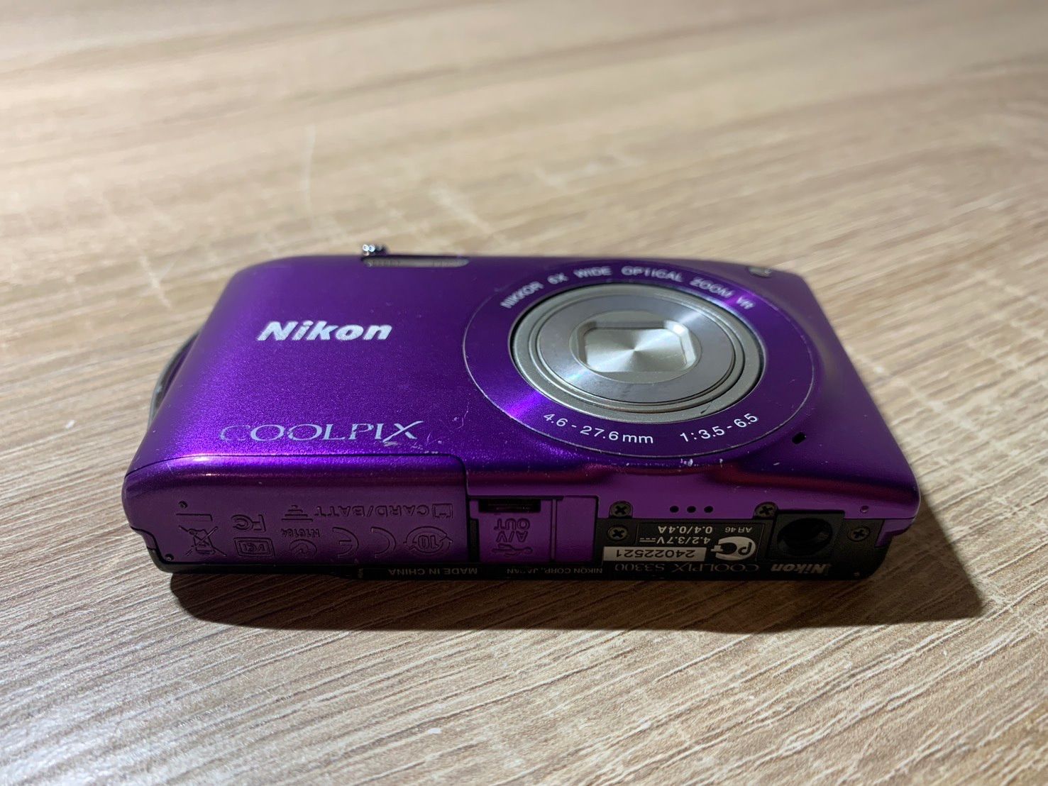 0838 Nikon COOLPIX S3300 パープル デジカメ 動作確認済み 【ネ 