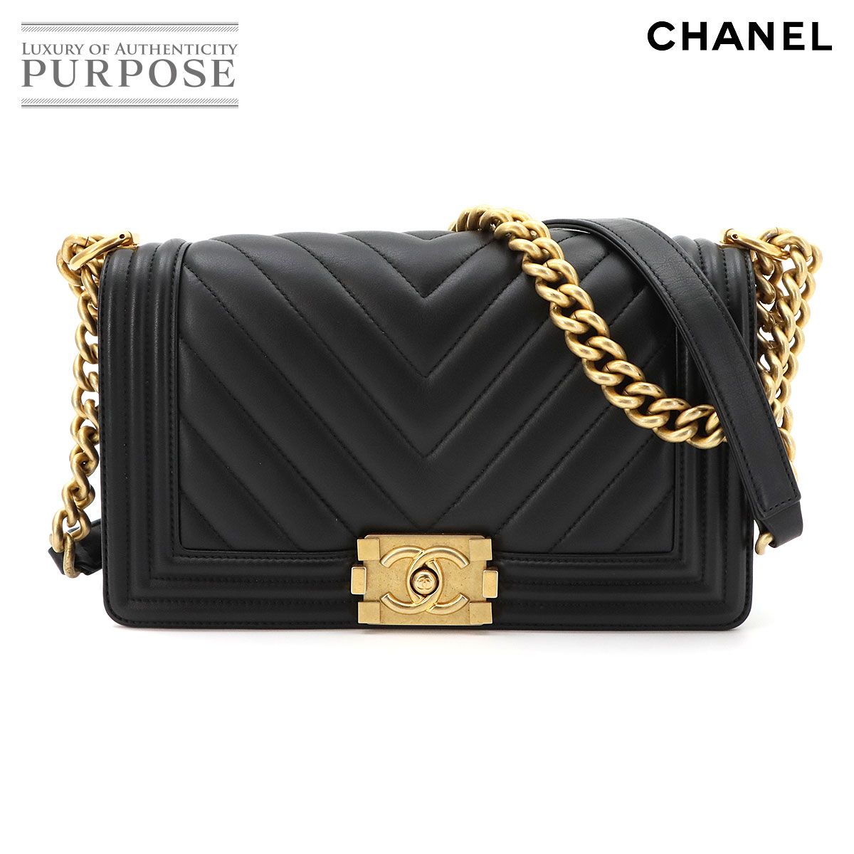 新品同様 シャネル CHANEL ボーイシャネル チェーン ショルダー バッグ
