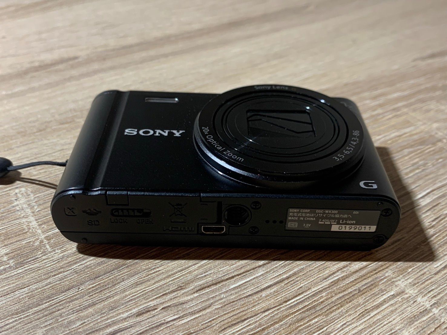 0839 Sony Cyber-shot DSC-WX300 ブラック デジカメ 動作確認済み 【ネ