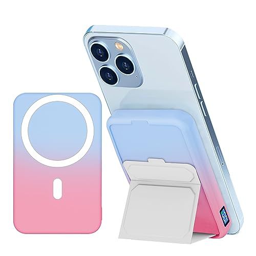LUCKYDUO マグセーフ 10000mAh 大容量 マグネット式 ワイヤレス 【15Wワイヤレス/PD22.5W出力】 3台同時充電 PSE認証済み 折りたたみ式 スタンドiPhone 15 / 14 / 13 / 12シリーズ対応 オシ 653c953f