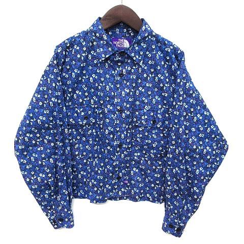 ザノースフェイス THE NORTH FACE パープルレーベル 2025SS FLOWER PRINTED CROPPED SHIRT フラワープリント クロップドシャツ WS N25SG014