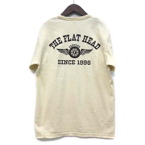 未使用品 ザ フラットヘッド THE FLAT HEAD THCシリーズ 3本針の1本外し Tシャツ 半袖 ナチュラル 40 FN-THC-202