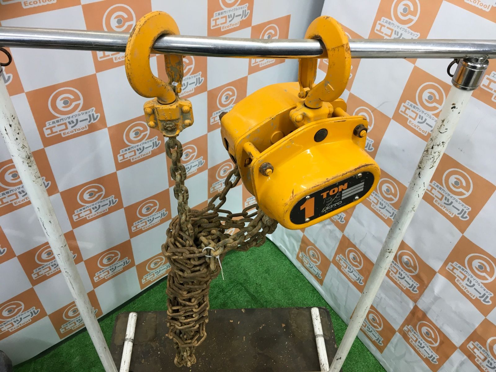 【中古品】KITO/キトー CB010 〇 1TON チェーンブロック M3 [IT_5LBXC][知立][M04]