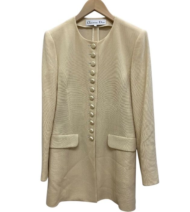 Christian Dior/クリスチャンディオール/ノーカラージャケット/ベージュ/サイズ9/レディース/FB3985