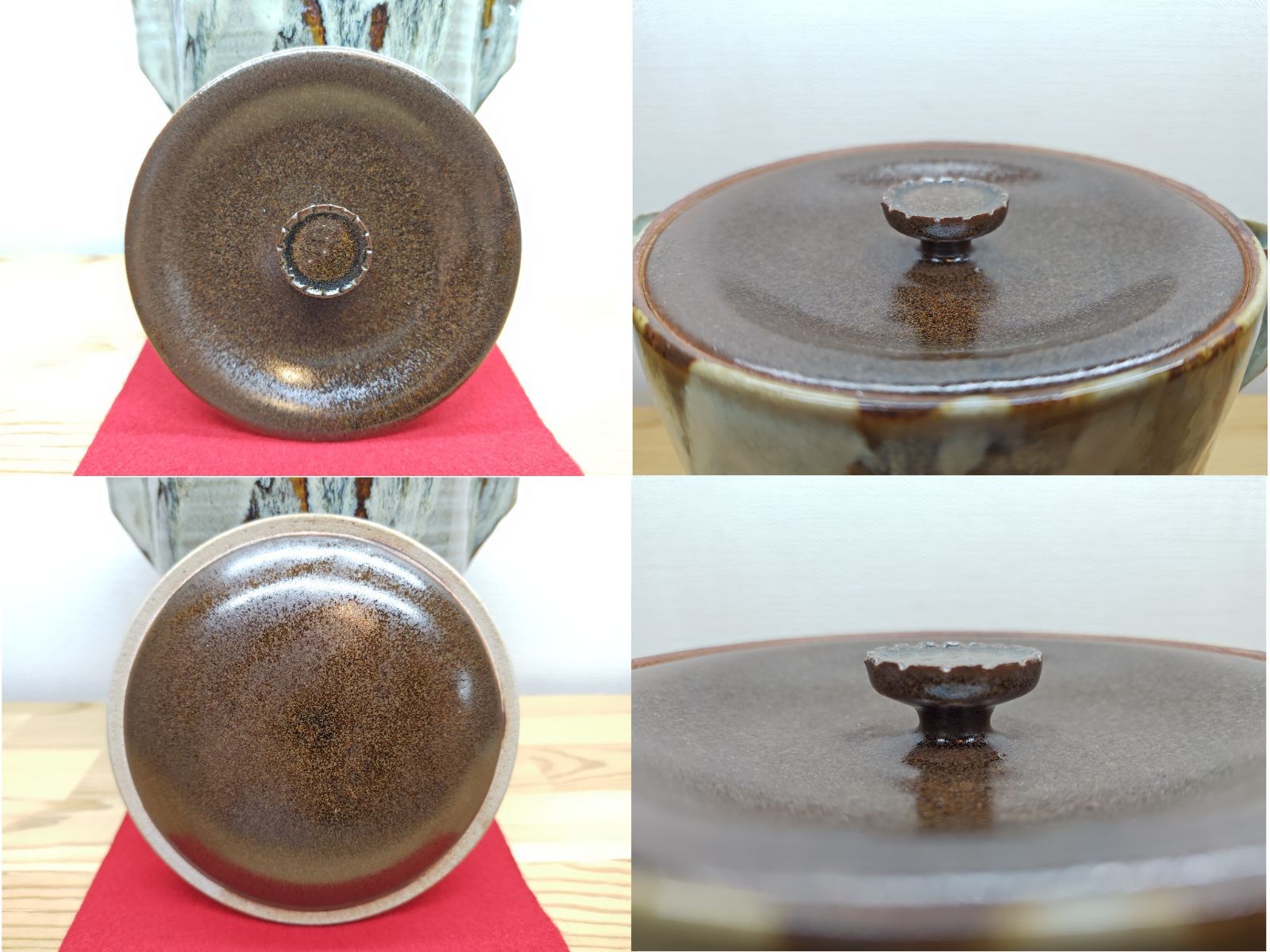 逢絢亭・中古品】茶道具 水指 膳所焼 耳付き 裏千家書付 陽炎園 岩崎新