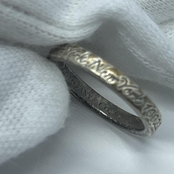 中古】Tiffany＆Co. ノーツ ナローリング シルバー Ag925 ティファニー