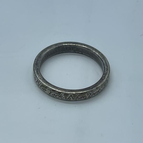 【中古】Tiffany＆Co. ノーツ ナローリング シルバー Ag925 ティファニー 10号[19]