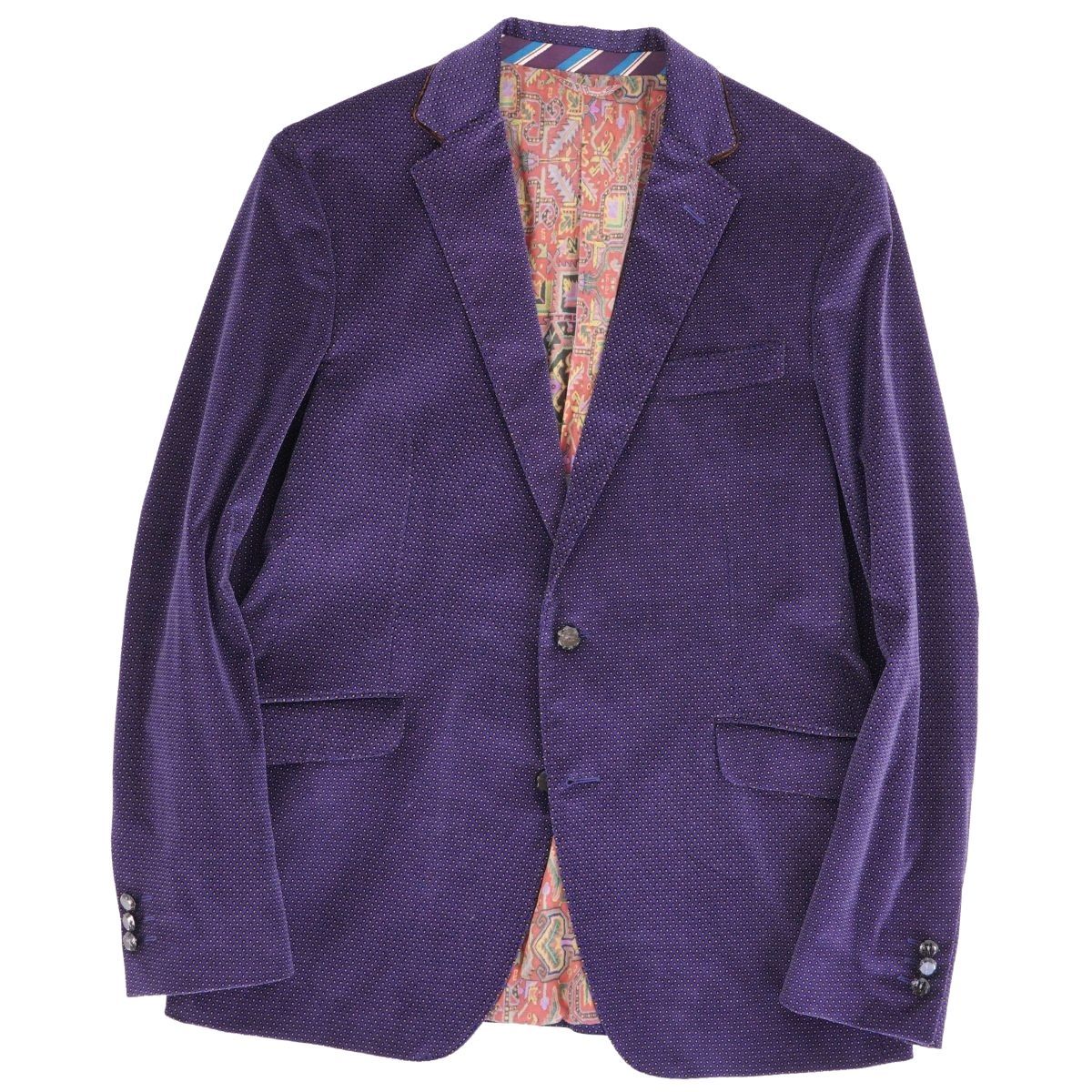 極美品 エトロ ETRO ジャケット テーラードジャケット コットン ベロア 極美品 エトロ ETRO ジャケット テーラードジャケット コットン ベロア