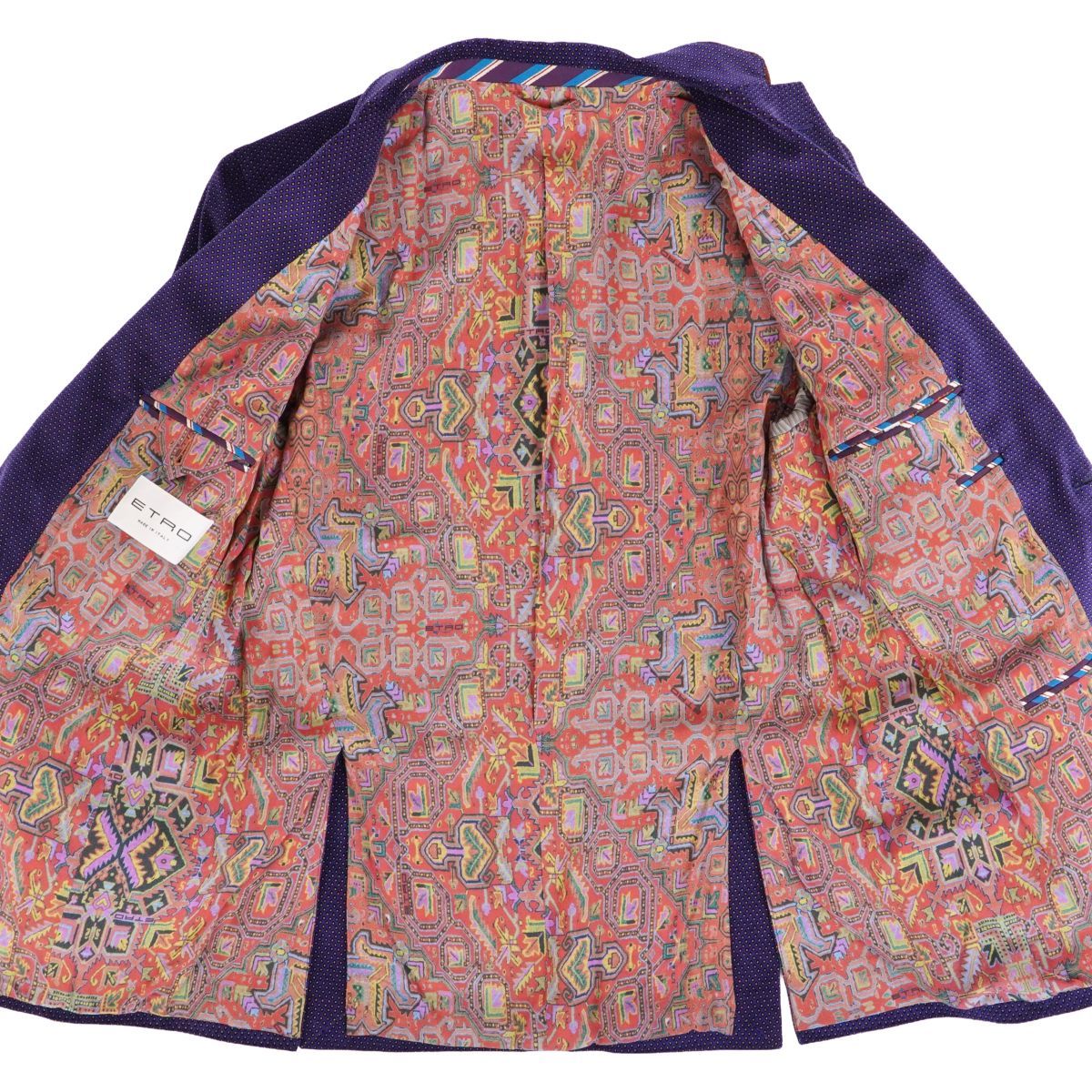 極美品 エトロ ETRO ジャケット テーラードジャケット コットン ベロア