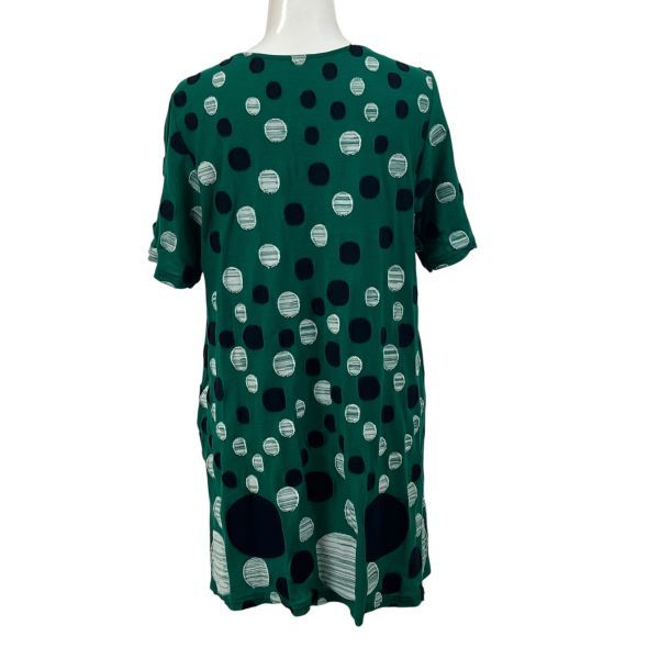 トップス ヒロコビス HIROKO BIS チュニック 半袖 L 11 エメラルド