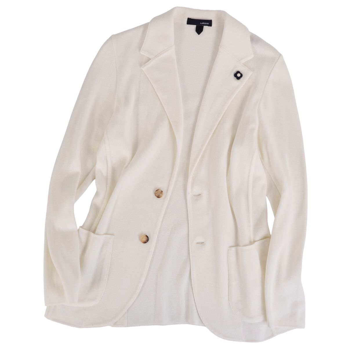 me-ko 様　LARDINI ホワイト ダブル　ニット　テーラードジャケット 美品 ラルディーニ LARDINI ジャケット テーラードジャケット ニット