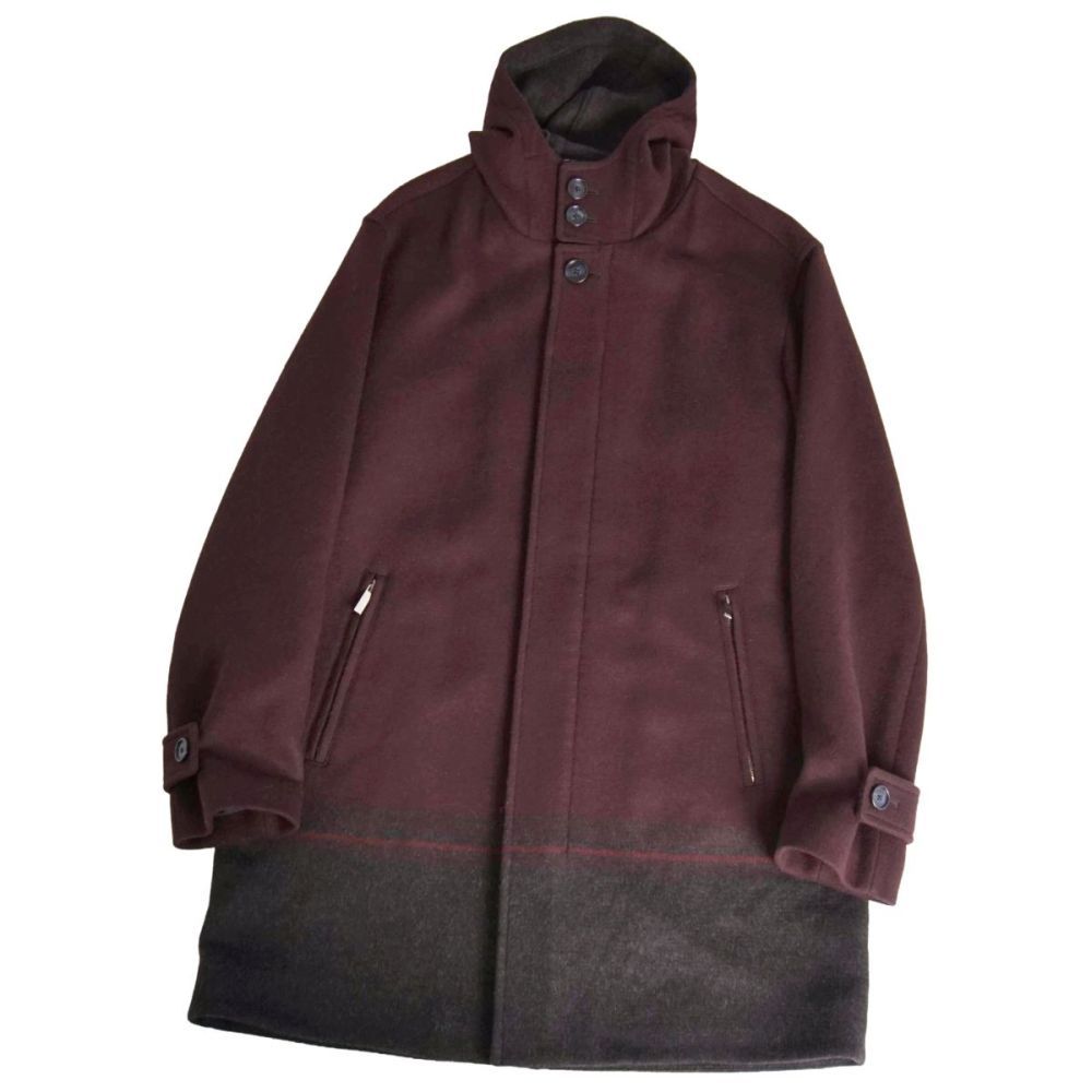 美品 ヒューゴボス HUGO BOSS コート フード付き ロングコート ウール