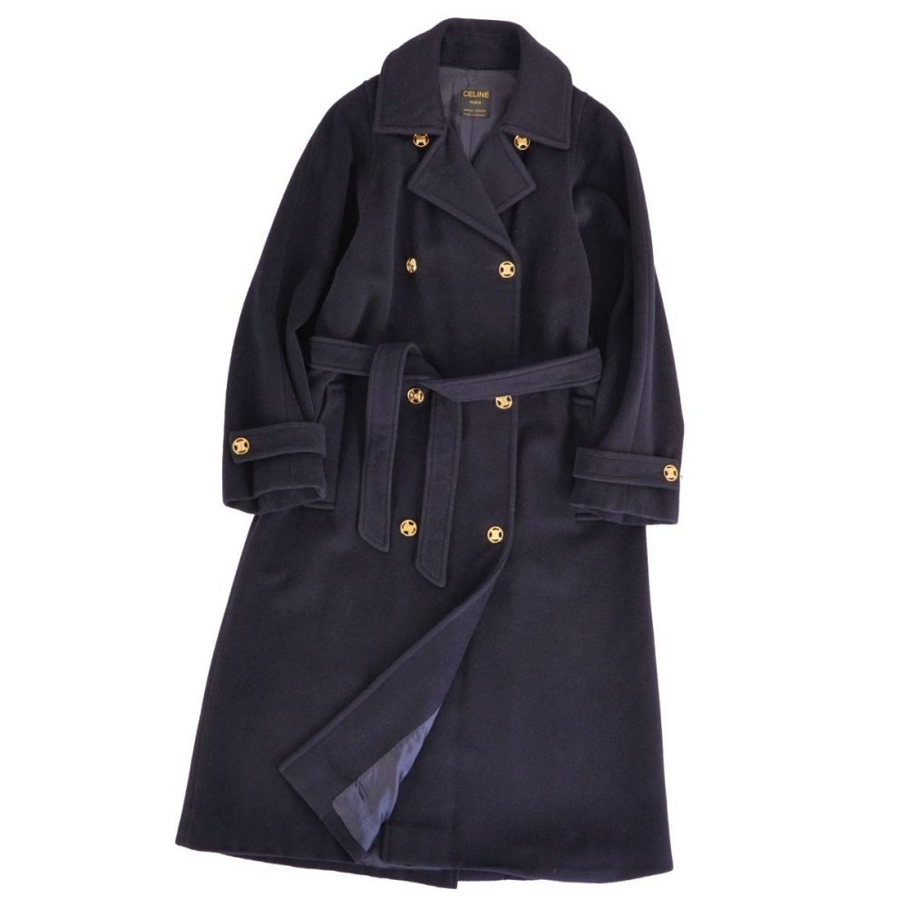 美品 Vintage セリーヌ CELINE コート トレンチコート ウール ト