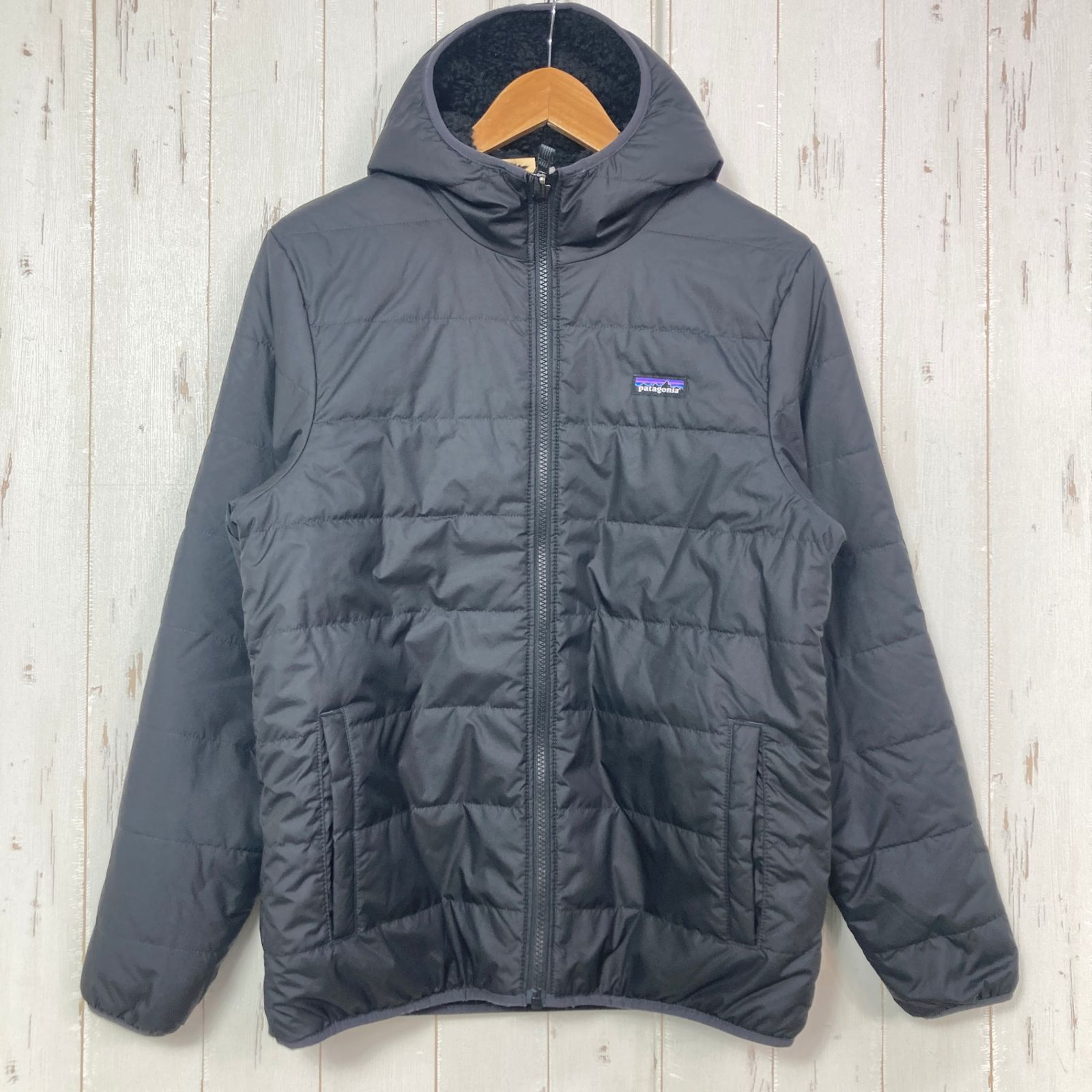 ✉️Kid's XXL ブラック系 2022 Patagonia ( パタゴニア ) リバーシブル レディ フレディ フーディ Reversible Ready Freddy Hoody INBK ポリエステル ウェア トップス アウター ジャケ