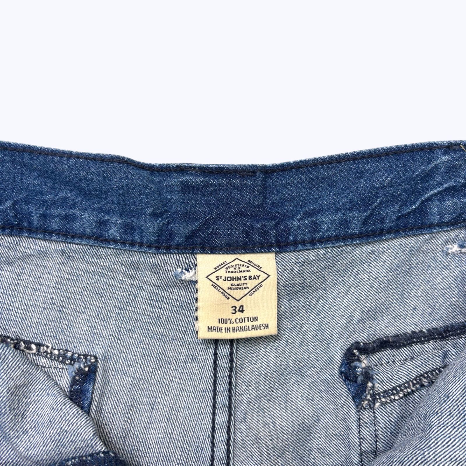 2000s ST.JOHN'S BAY Denim Cargo Shorts 【W34】 2000年代 セントジョンズベイ デニム カーゴ ショーツ ショートパンツ 古着 ヴィンテージ インディゴ 2000s ST.JOHN'S BAY Denim Cargo Shorts 【W34】 2000年代 セントジョンズベイ デニム カーゴ ショーツ ショートパンツ 古着 ヴィンテージ インディゴ