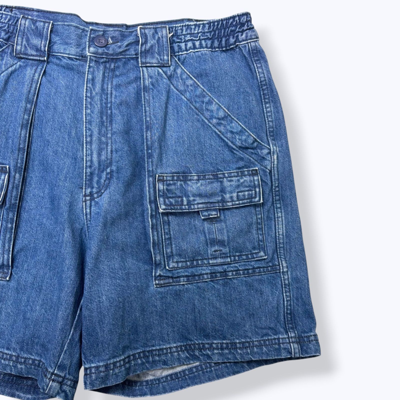 2000s ST.JOHN'S BAY Denim Cargo Shorts 【W34】 2000年代 セントジョンズベイ デニム カーゴ ショーツ ショートパンツ 古着 ヴィンテージ インディゴ 2000s ST.JOHN'S BAY Denim Cargo Shorts 【W34】 2000年代 セントジョンズベイ デニム カーゴ ショーツ ショートパンツ 古着 ヴィンテージ インディゴ
