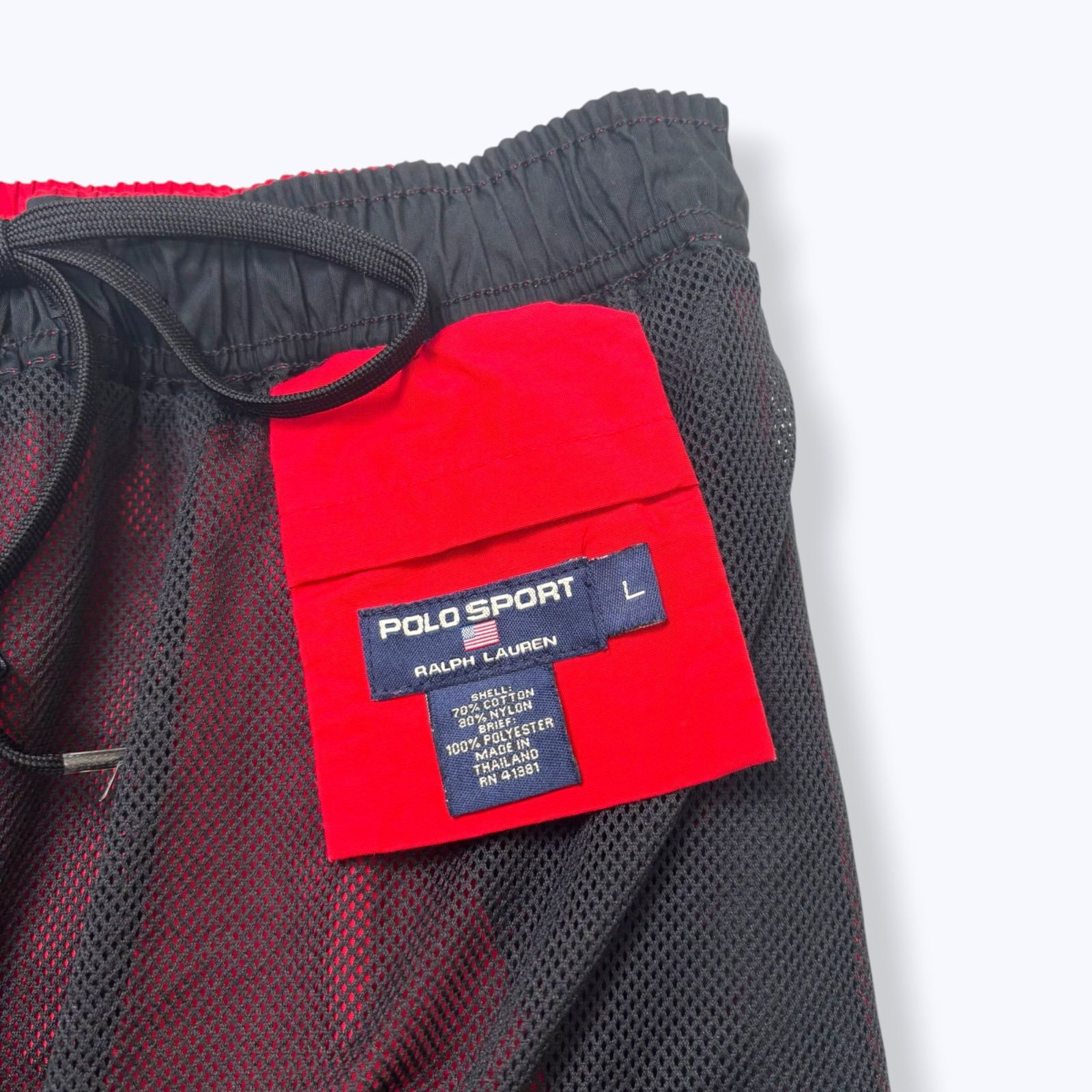 DEAD STOCK？ 90s POLO SPORT Nylon Baggy Shorts 【L】 90年代 ポロ