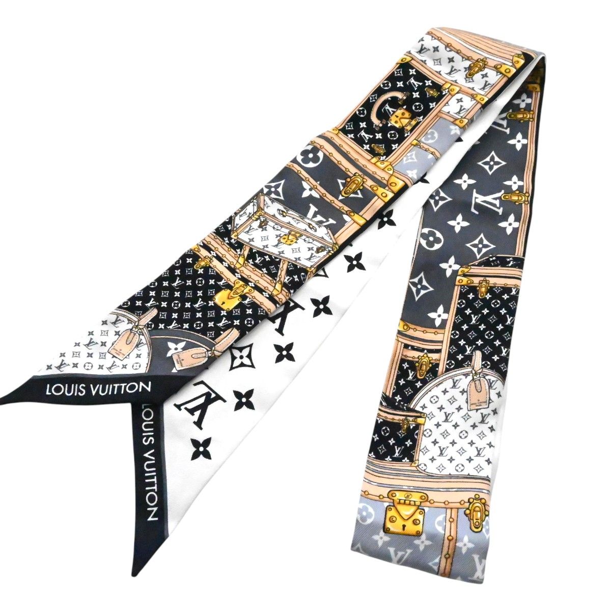 LOUIS VUITTON ルイヴィトン バンドーBB レッツゴー シルクスカーフ M76442 マルチカラー K2605-k069