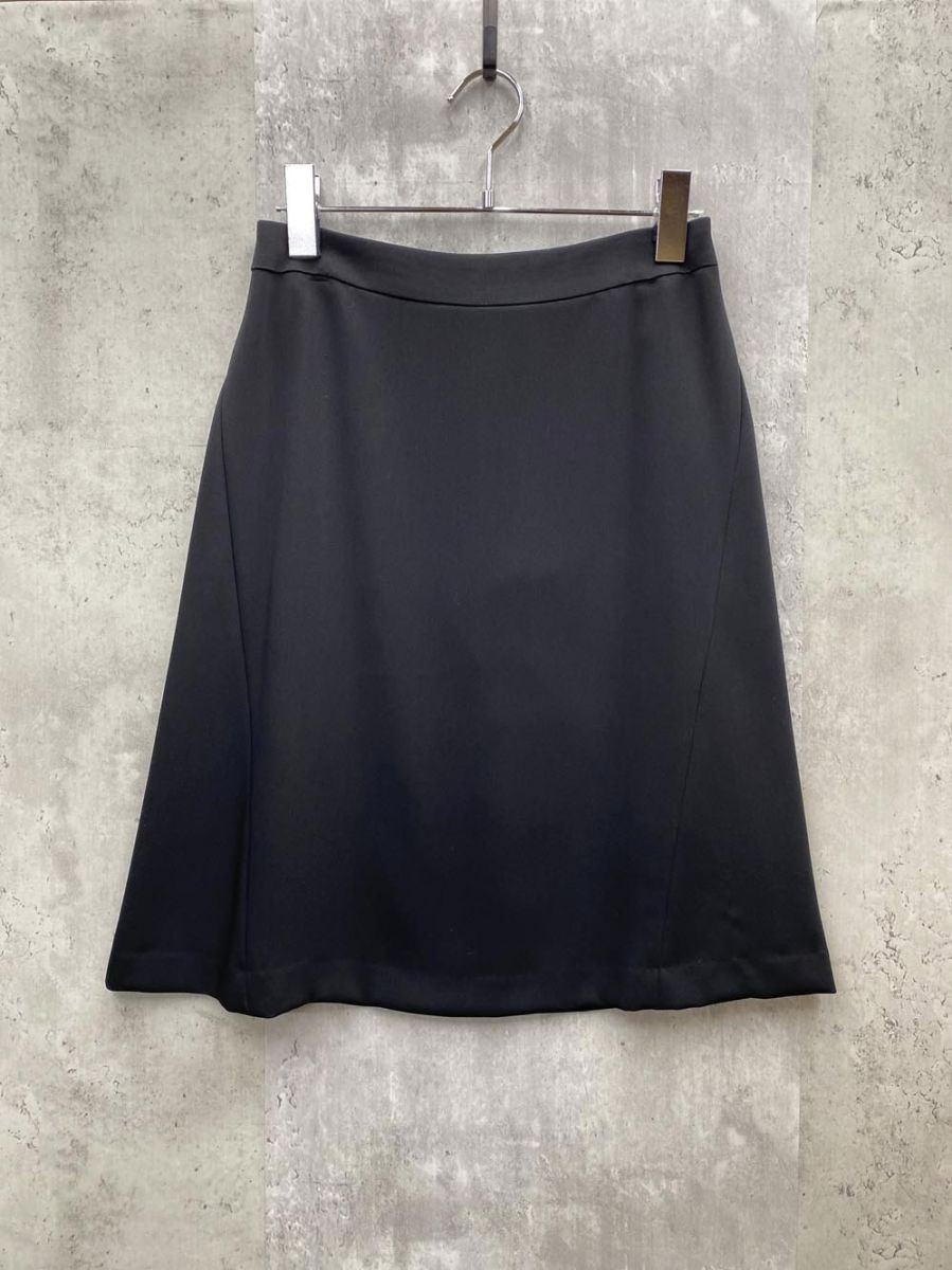 美品 INDIVI インディヴィ ナチュリーツイル フレア スカート size38/ブラック ■◆ レディース