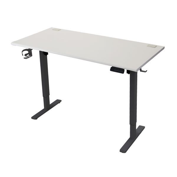 昇降デスク 電動 ハイグレードモデル PSE適合 140cm 1400mm 動荷重約100kg 静荷重約180kg スタンディングデスク 上下昇降 デスク 高さ調整 エルゴノミクス 昇降式デスク a99(天板:140,ライトグレー)(脚色:ブラック)