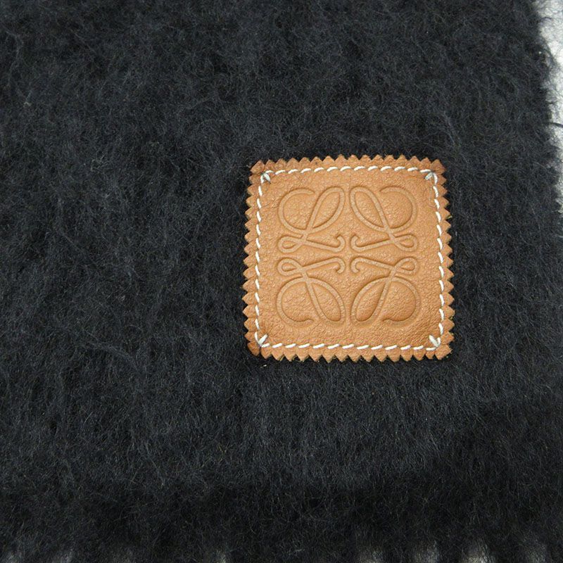 三重本店】 中古 LOEWE | ロエベ マフラー モヘア＆ウール レザー