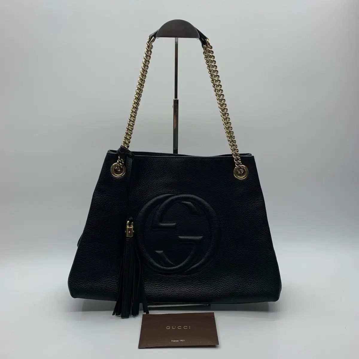 ⭐GUCCI ソーホー タッセル金具 ショルダーバッグ レザー黒 【公式通販】