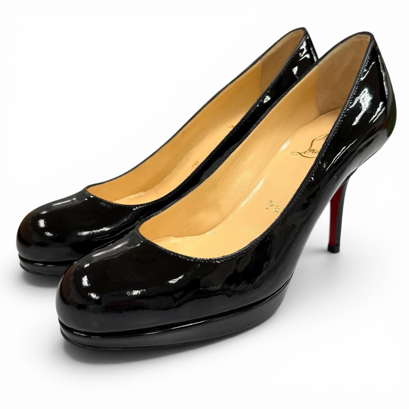 美品✨クリスチャンルブタン ハイヒール レッドソール オープントゥ パテント 黒 未使用品☆Christian Louboutin クリスチャンルブタン PRORATA 90