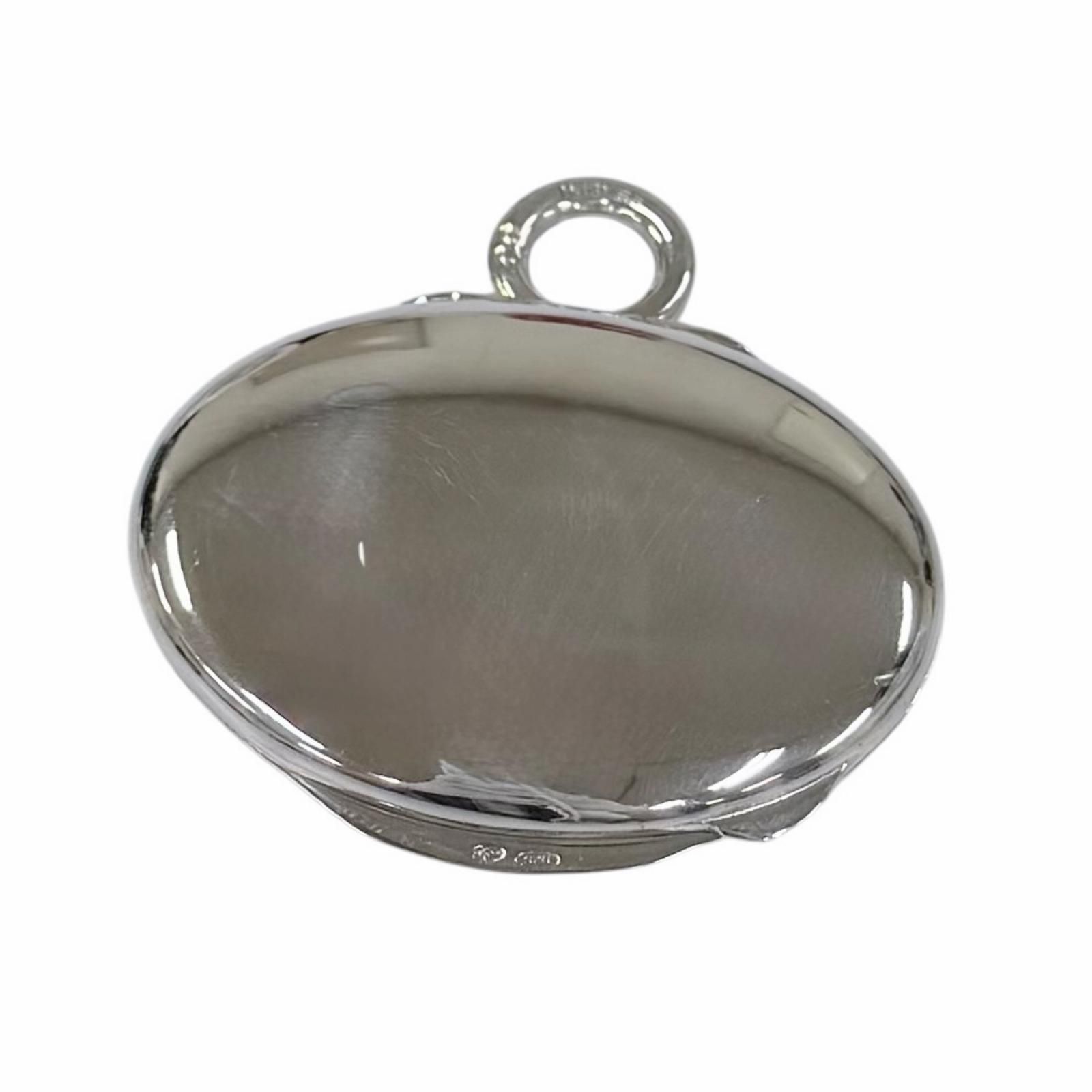 HERMES メタル ピルケース 円形 美品☆HERMES エルメス 925 ピルケース レザー使い ペンダント