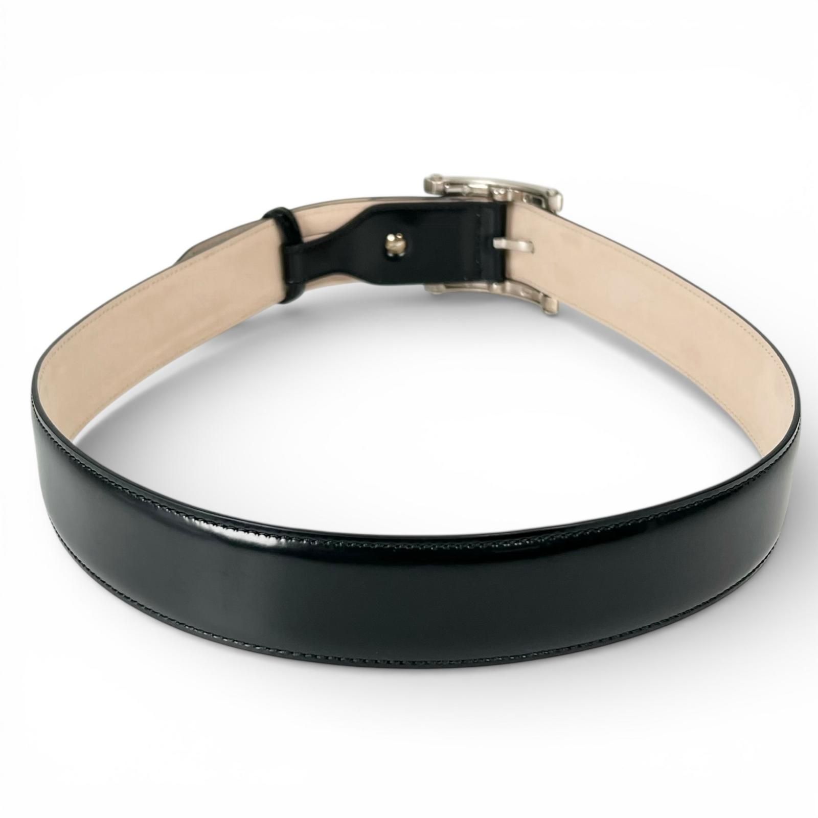 美品△BVLGARI ブルガリ 37963 アショーマ ベルト ピンバックル レザー