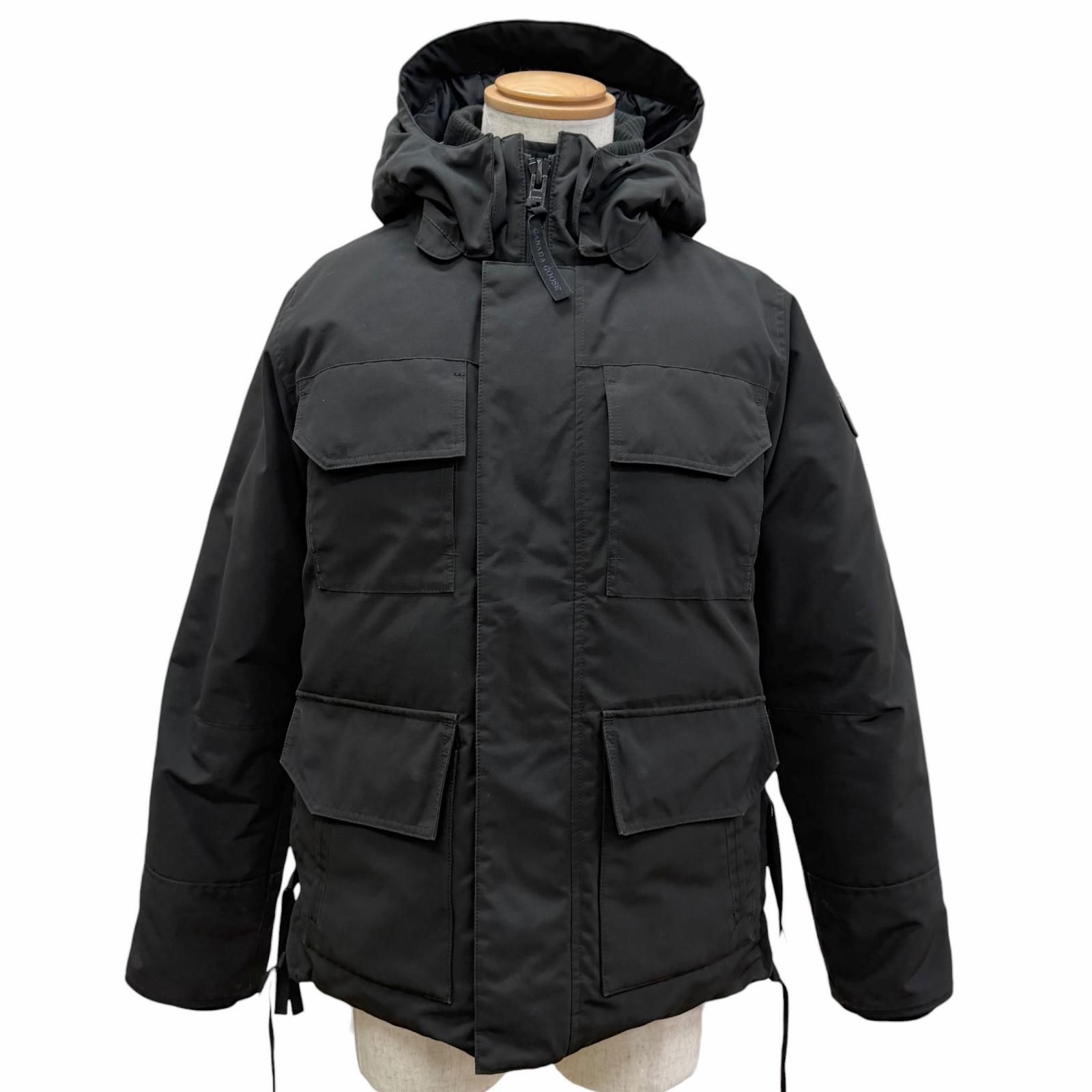 良品□CANADA GOOSE カナダグース 4550MB ブラックレーベル ロゴ 
