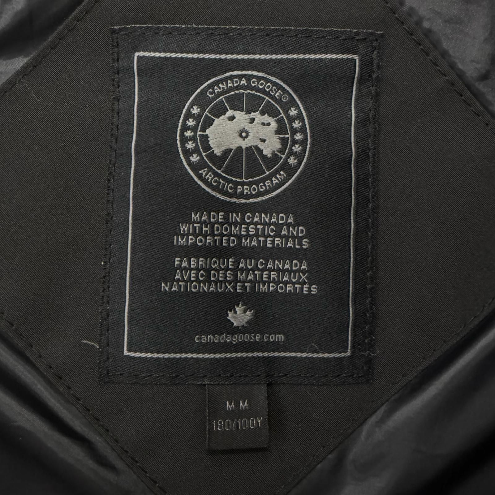 良品□CANADA GOOSE カナダグース 4550MB ブラックレーベル ロゴ 