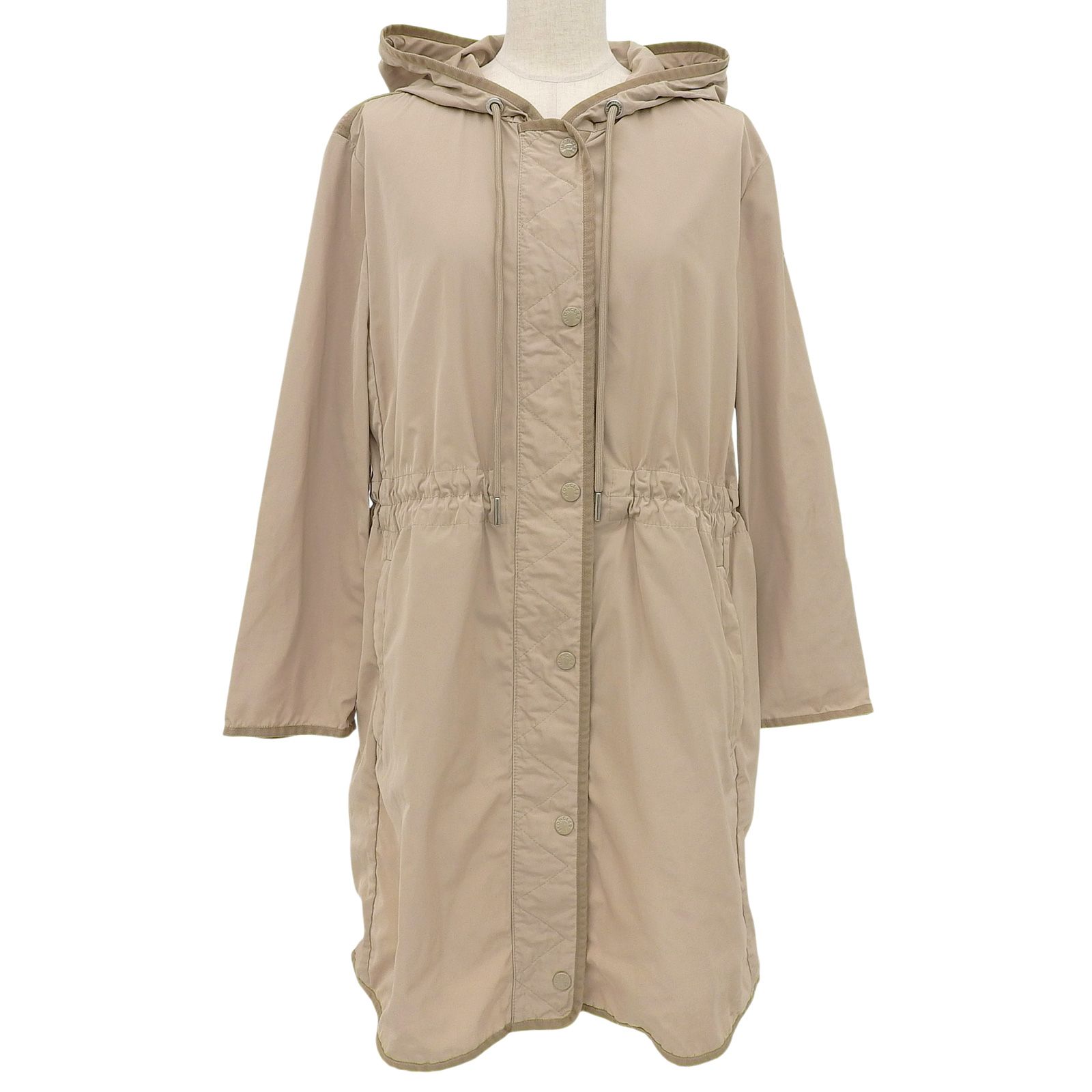 美品△MONCLER モンクレール LEPRIS ロゴワッペン フード付 ドロー 