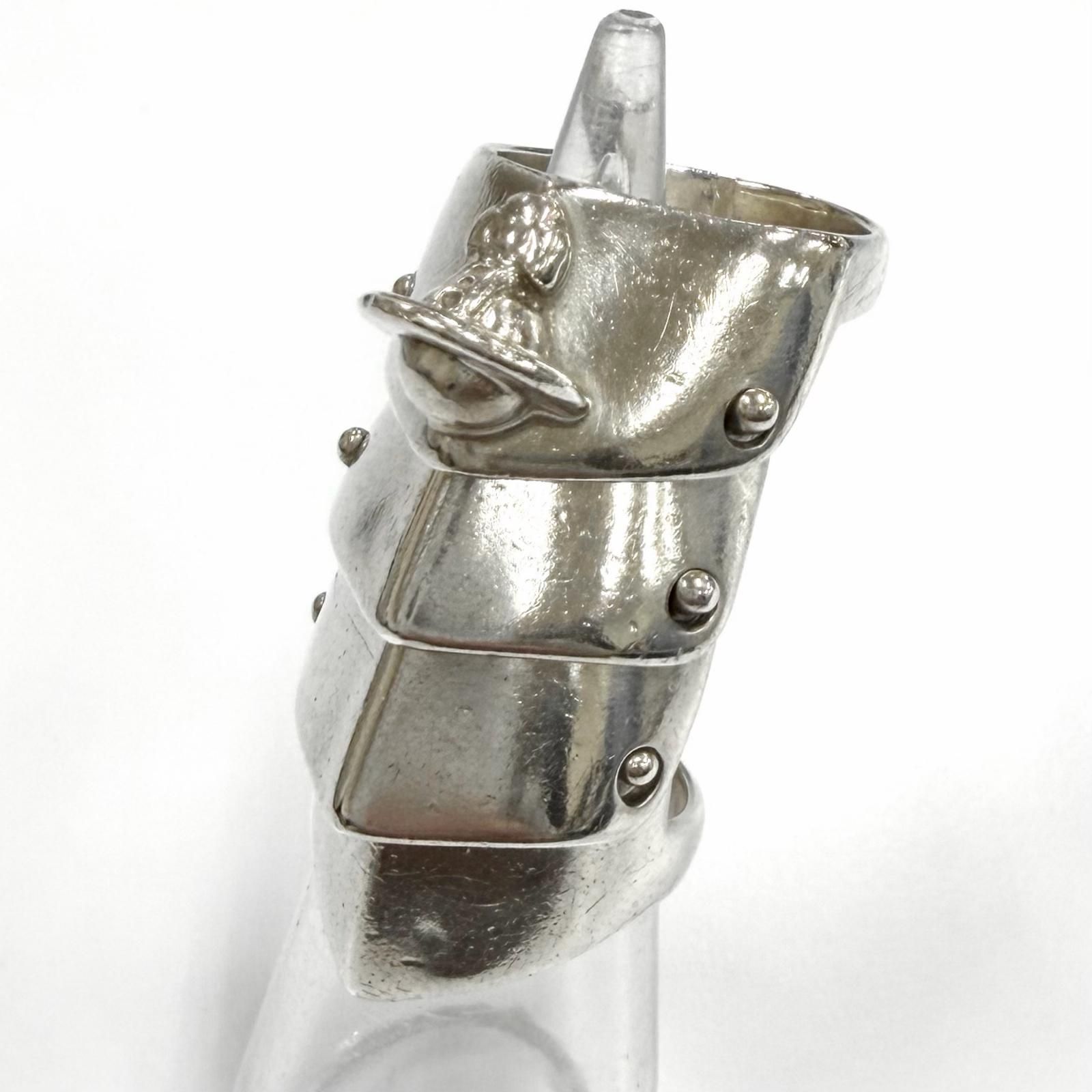 美品★Vivienne Westwood ヴィヴィアンウエストウッド ヴィンテージ （JP12号相当） AG925 アーマー リング 指輪 シルバー M 重量23.40g レディース