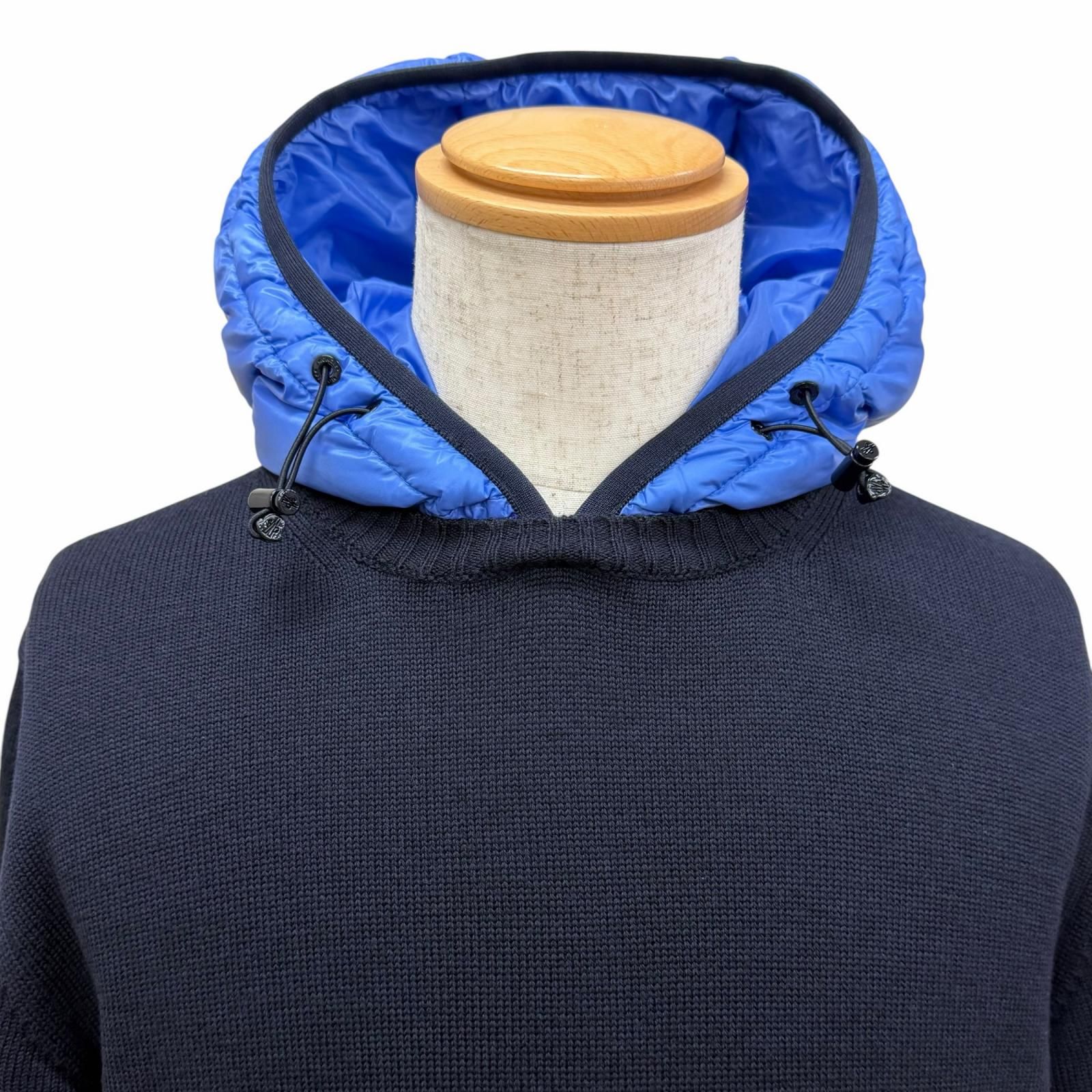 美品□MONCLER モンクレール MAGLIONE TRICOTGIROCOLLO ロゴワッペン 