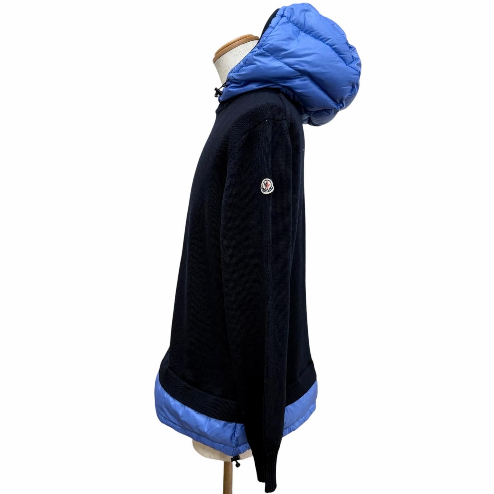 美品□MONCLER モンクレール MAGLIONE TRICOTGIROCOLLO ロゴワッペン 