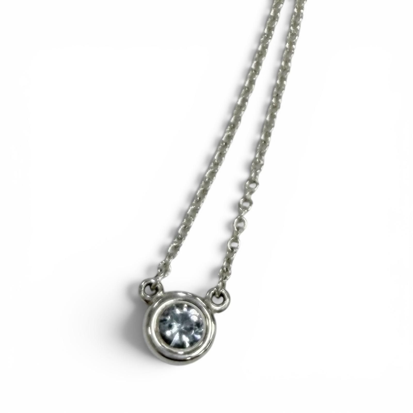 mさん！！　極美品✨ ティファニー ネックレス ドットクロス AG925 極美品☆TIFFANY&Co. ティファニー エルサペレッティ カラー バイ ザ
