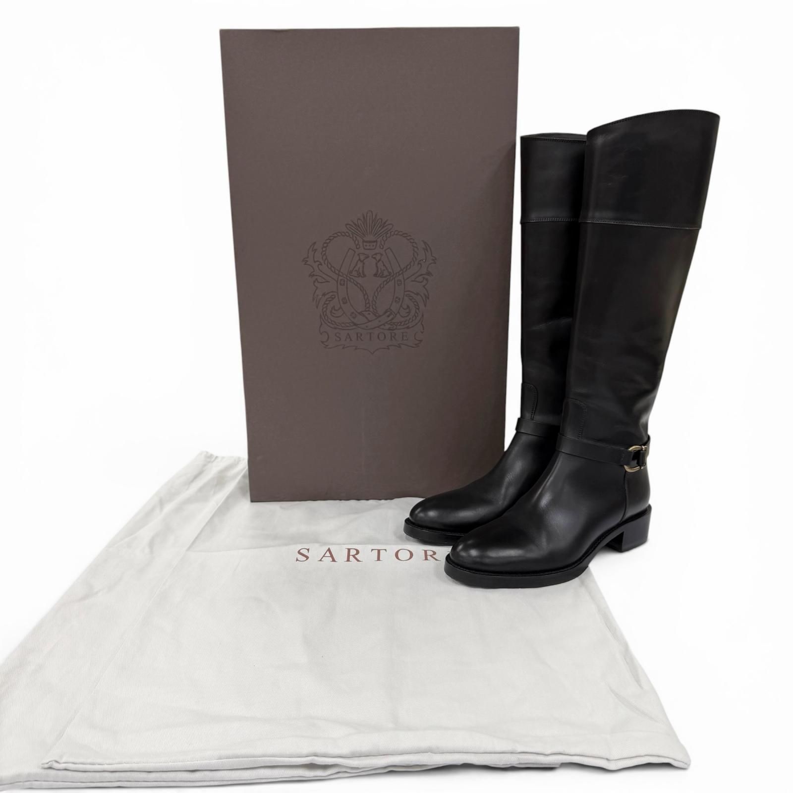 極美品☆SARTORE サルトル SIENA レザー ジョッキーブーツ ロング