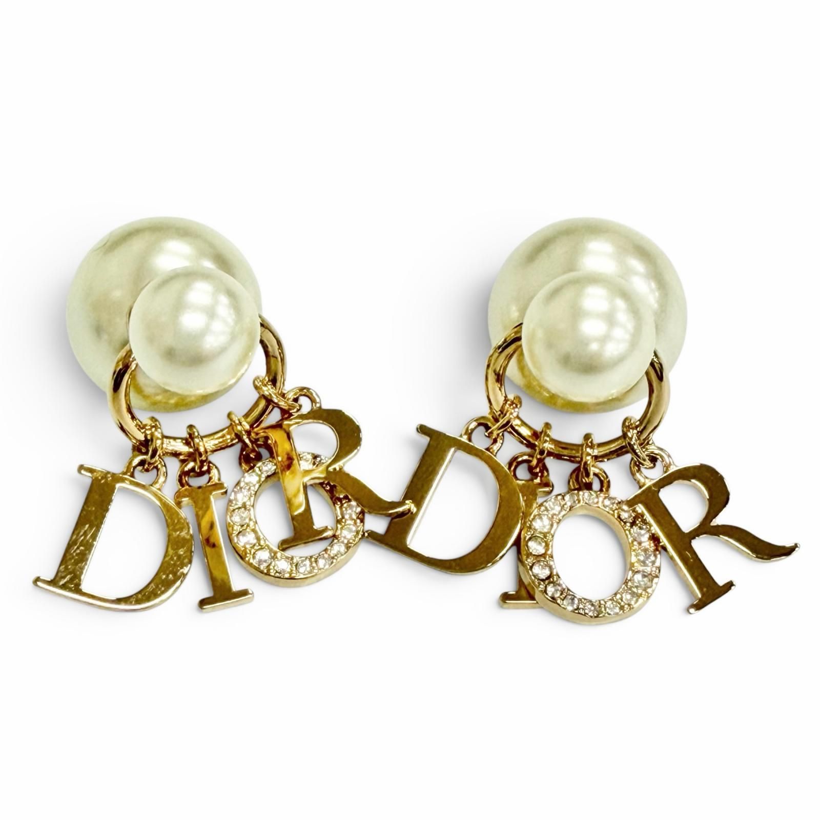 美品△DIOR ディオール E1411TRICY Tribales トライバル ピアス 両耳用 