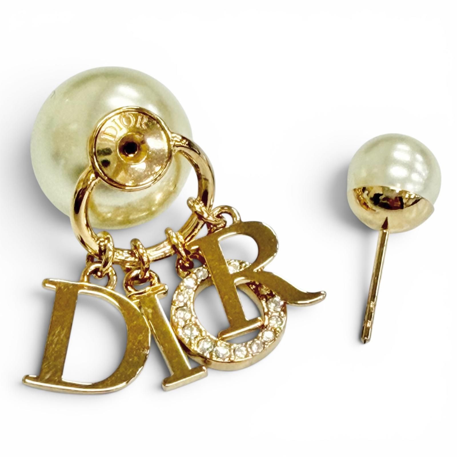 美品△DIOR ディオール E1411TRICY Tribales トライバル ピアス 両耳用