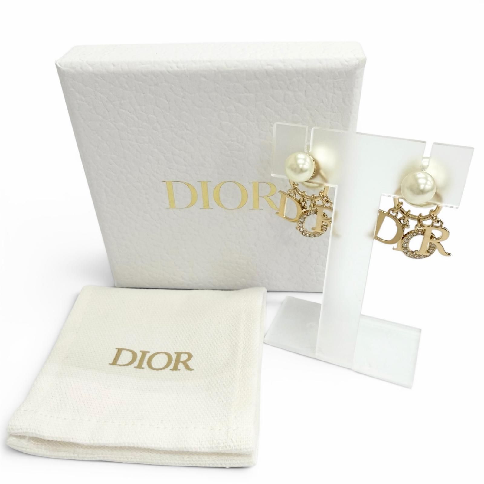 美品△DIOR ディオール E1411TRICY Tribales トライバル ピアス 両耳用 