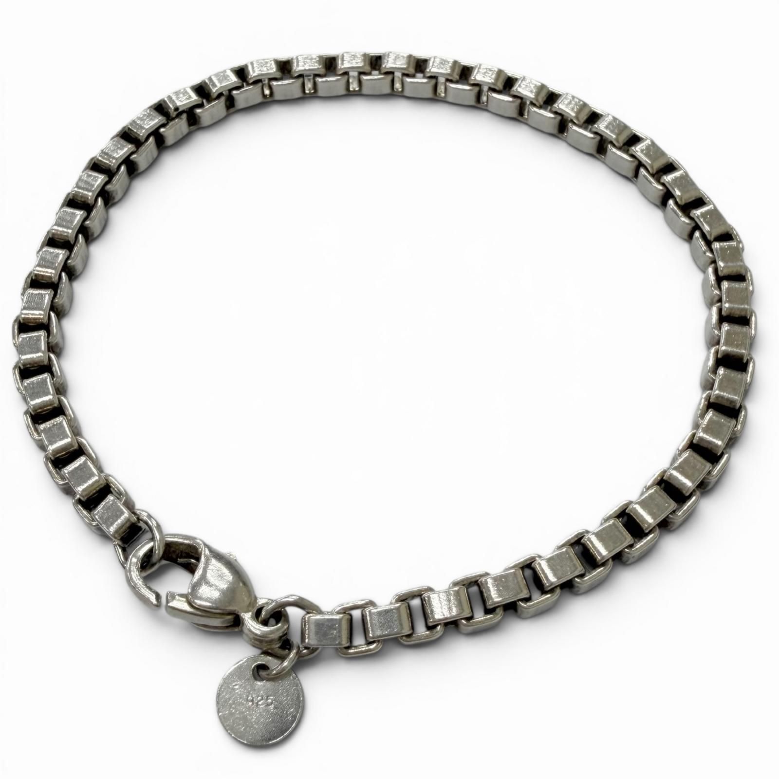 美品✨ティファニー ベネチアン チェーンブレスレット SV925 シルバー 美品□TIFFANY&Co. ティファニー ベネチアン SV925 チェーン