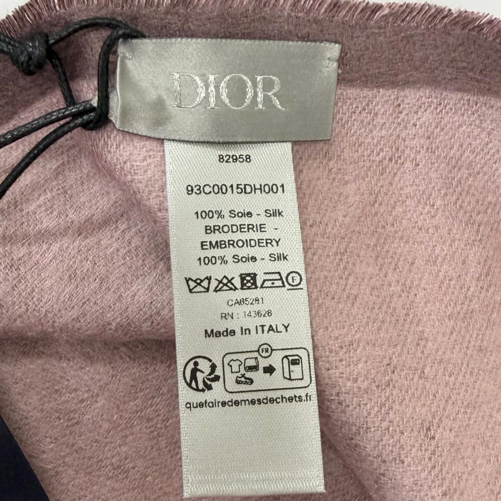 未使用品□DIOR ディオール オム 93C0015DH001 シルク100％ CDロゴ刺繍